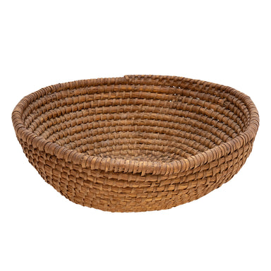 Shenandoah Valley Rice Straw Baker's Basket, Native, Basketry, Vertical