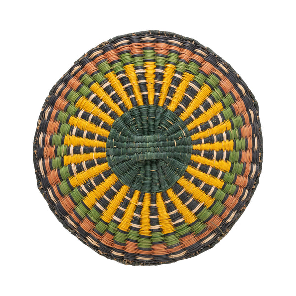 Hopi Wicker Plaque, Native, Basketry, Other