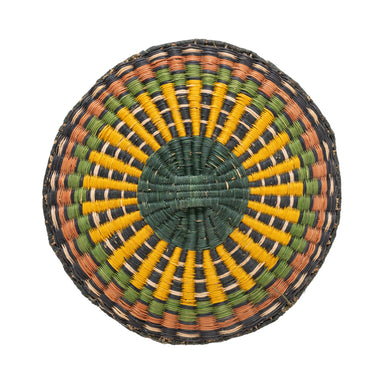 Hopi Wicker Plaque, Native, Basketry, Other