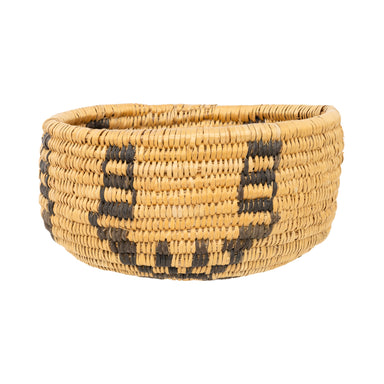 Washoe Basket, Native, Basketry, Vertical
