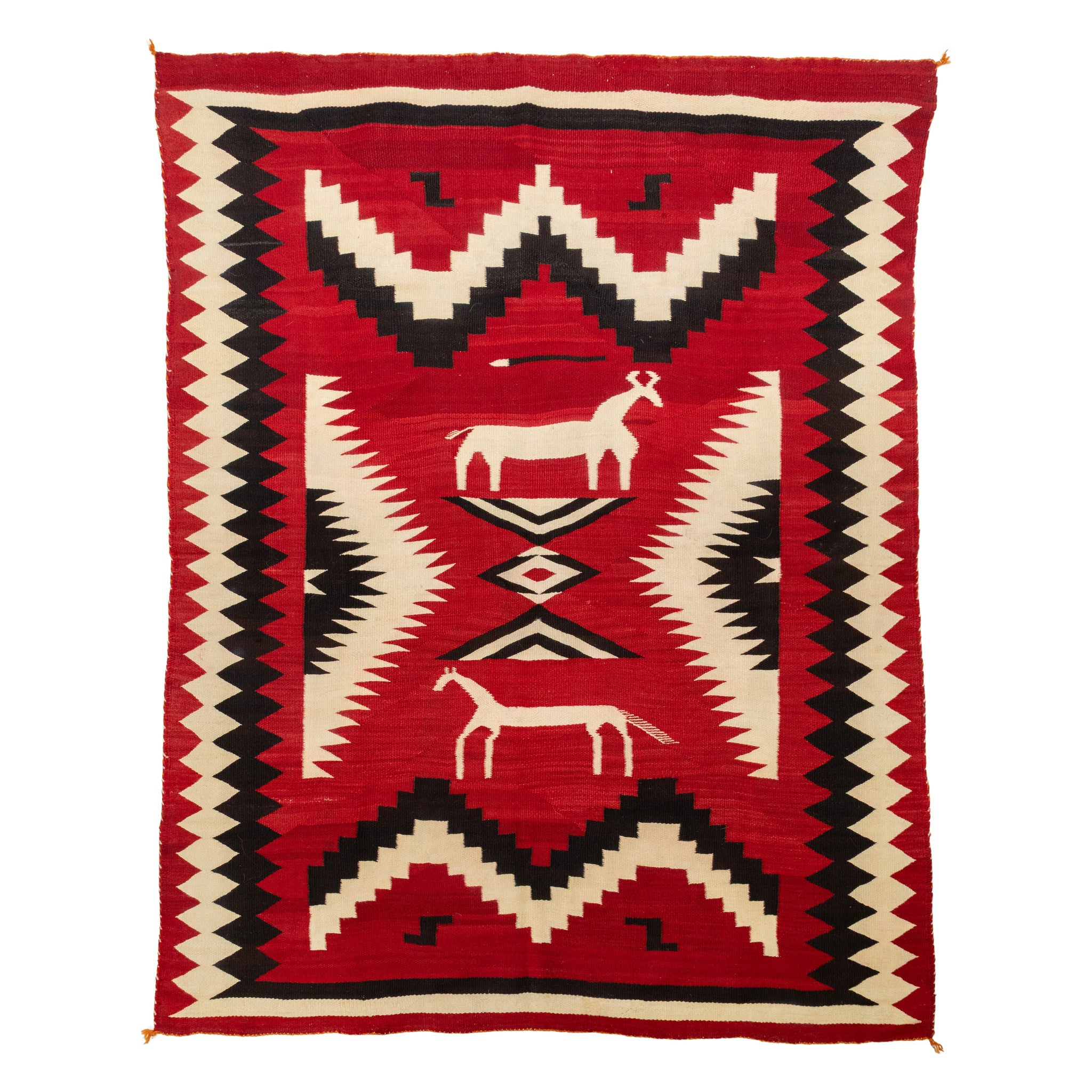 Ganado Horse Pictorial, Native, Weaving, Floor Rug