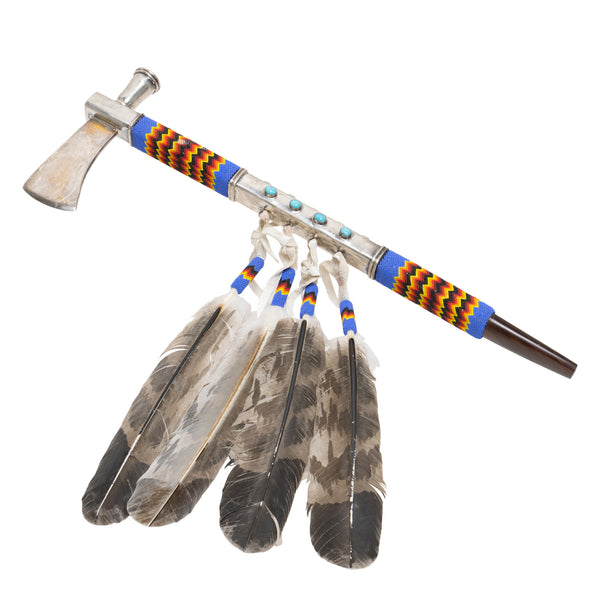 Lutz Whitebird Sterling Pipe Tomahawk, Native, Pipe, Tomahawk
