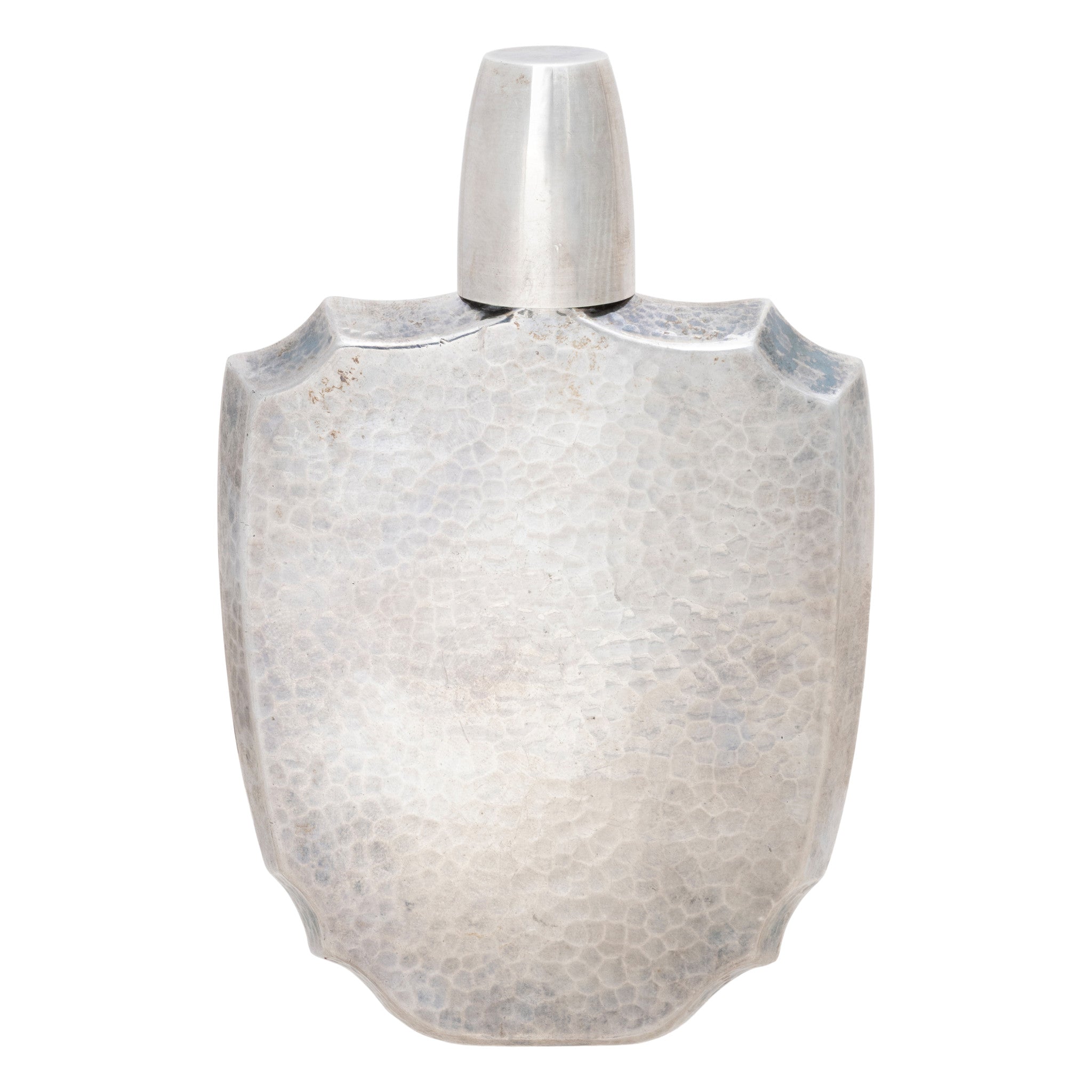 Silver Hammered Shield Flask, Furnishings, Barware, Flask