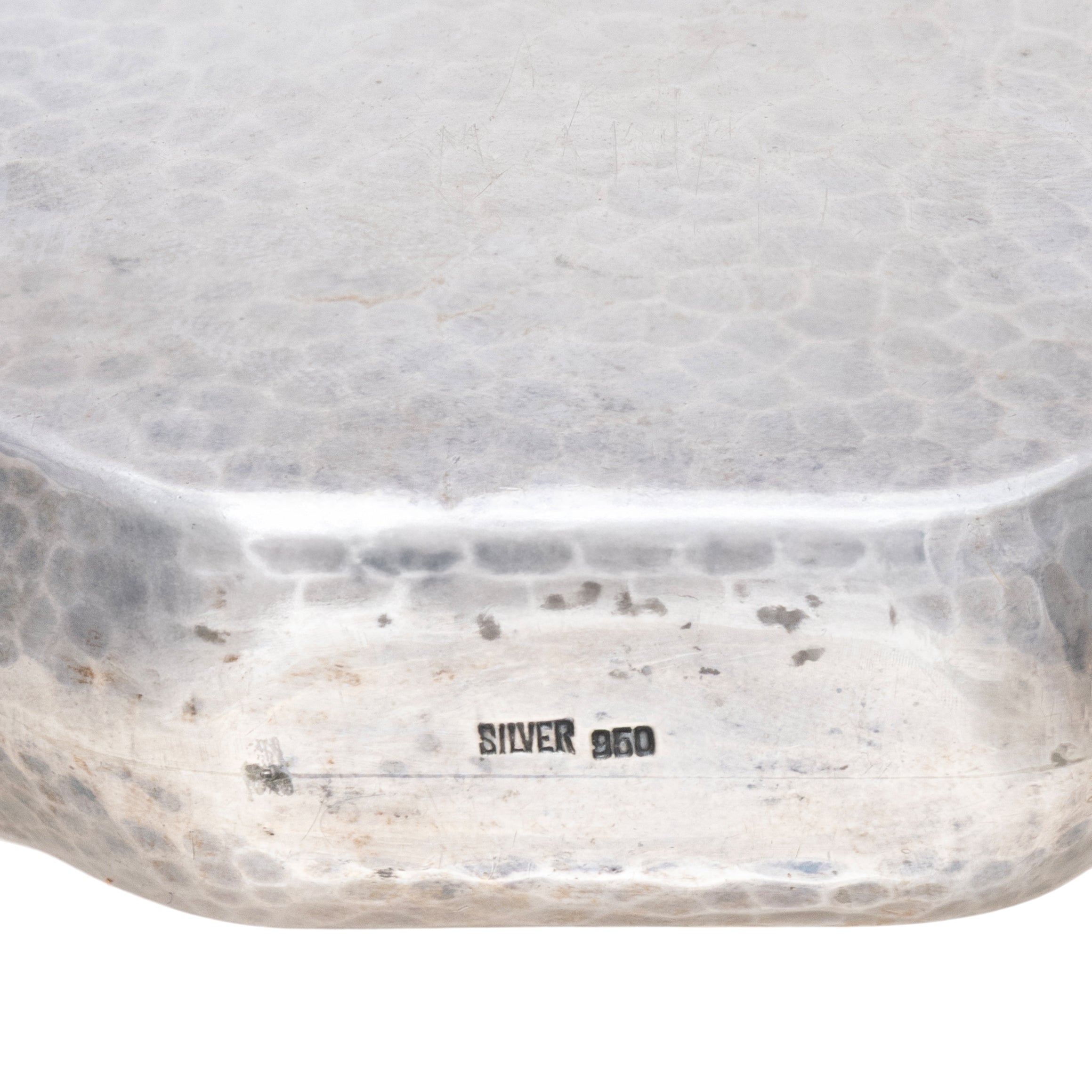 Silver Hammered Shield Flask