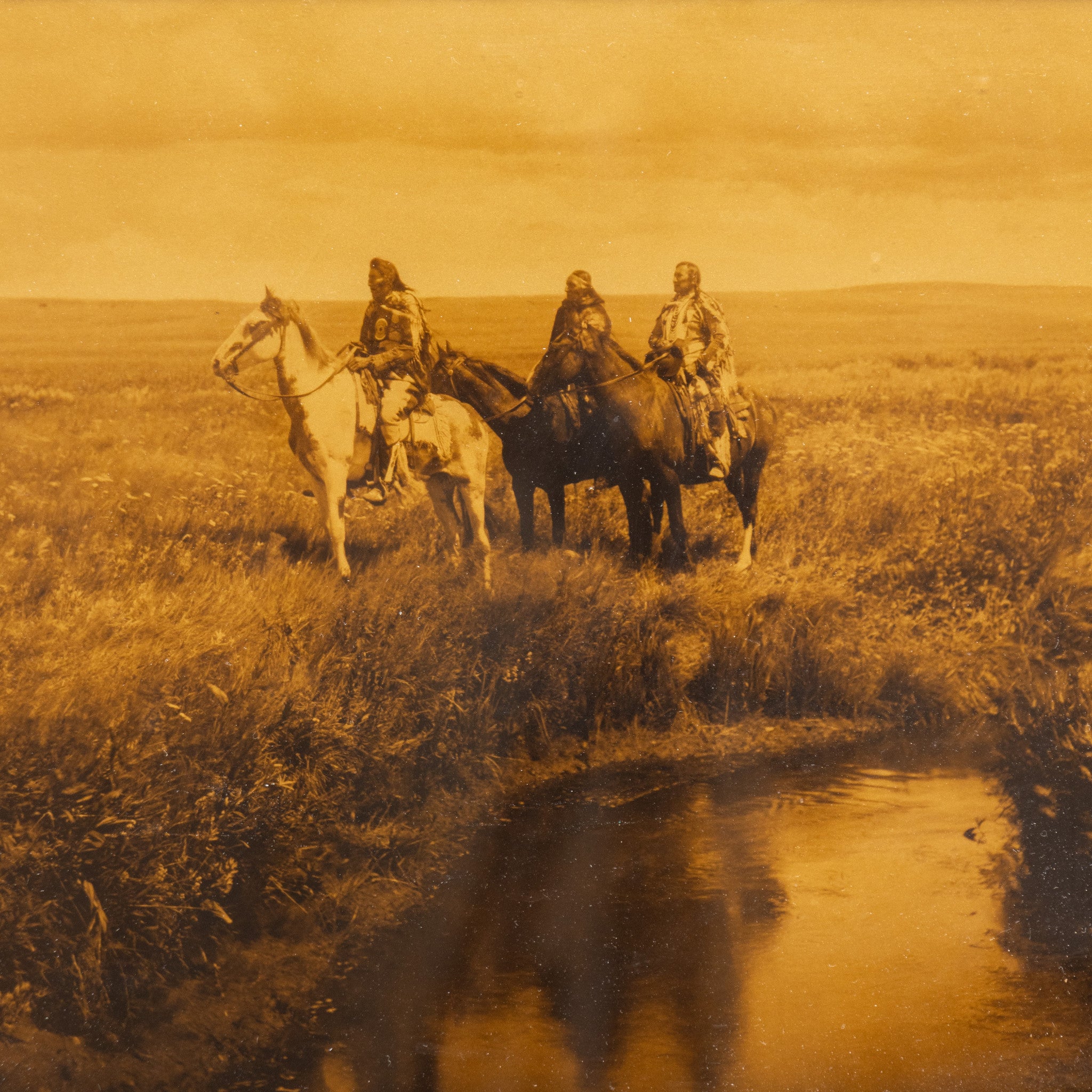 "Three Chiefs" Gold Tone by Edward Sheriff Curtis Goldtone