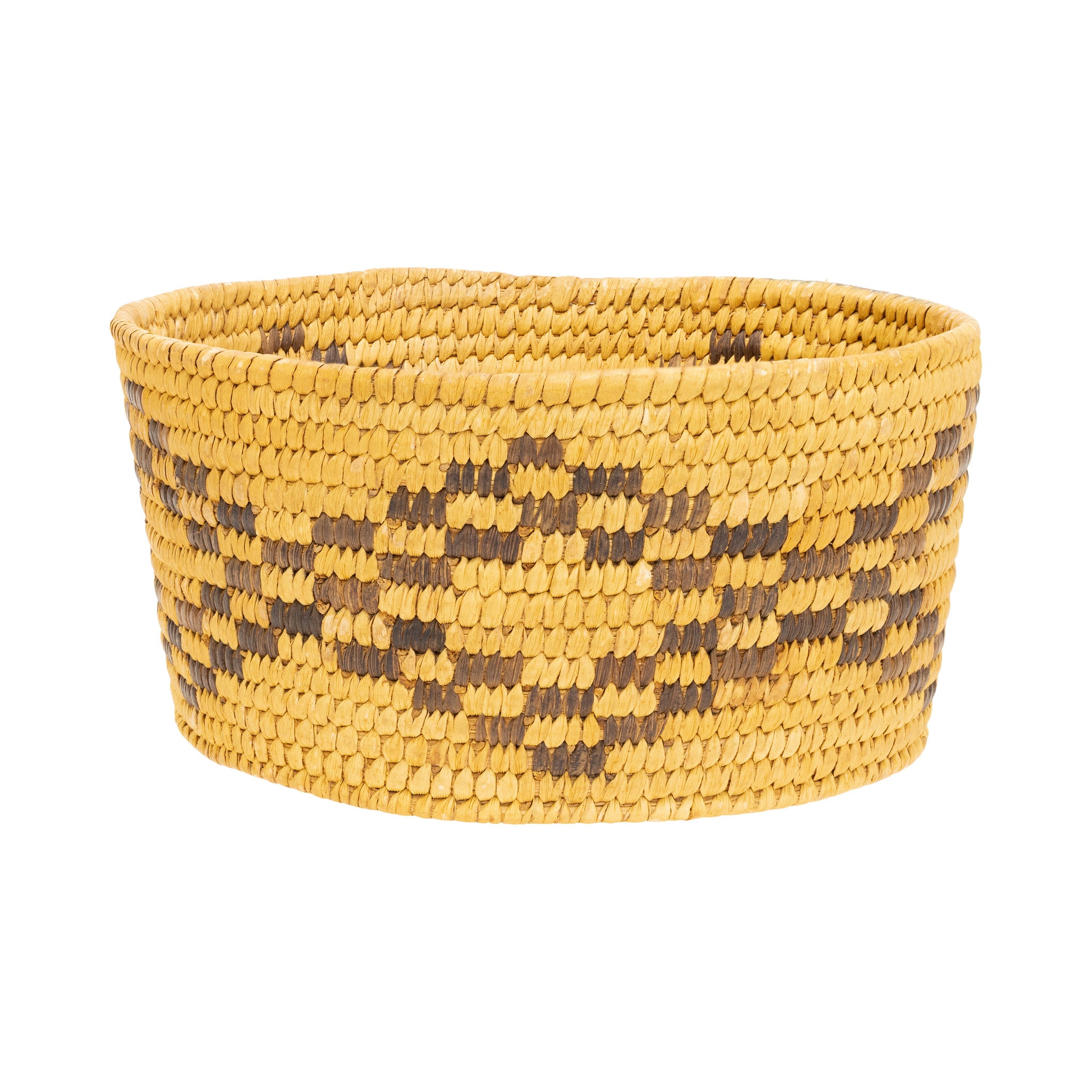 Papago Basket, Native, Basketry, Vertical