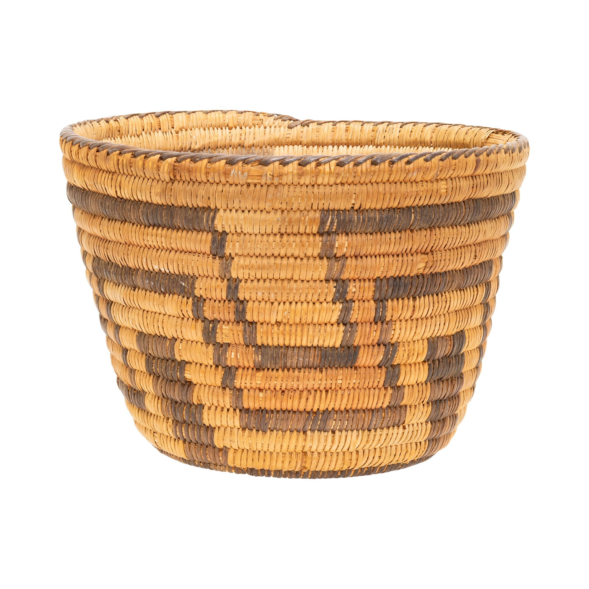 Pima Flared Basket, Native, Basketry, Vertical