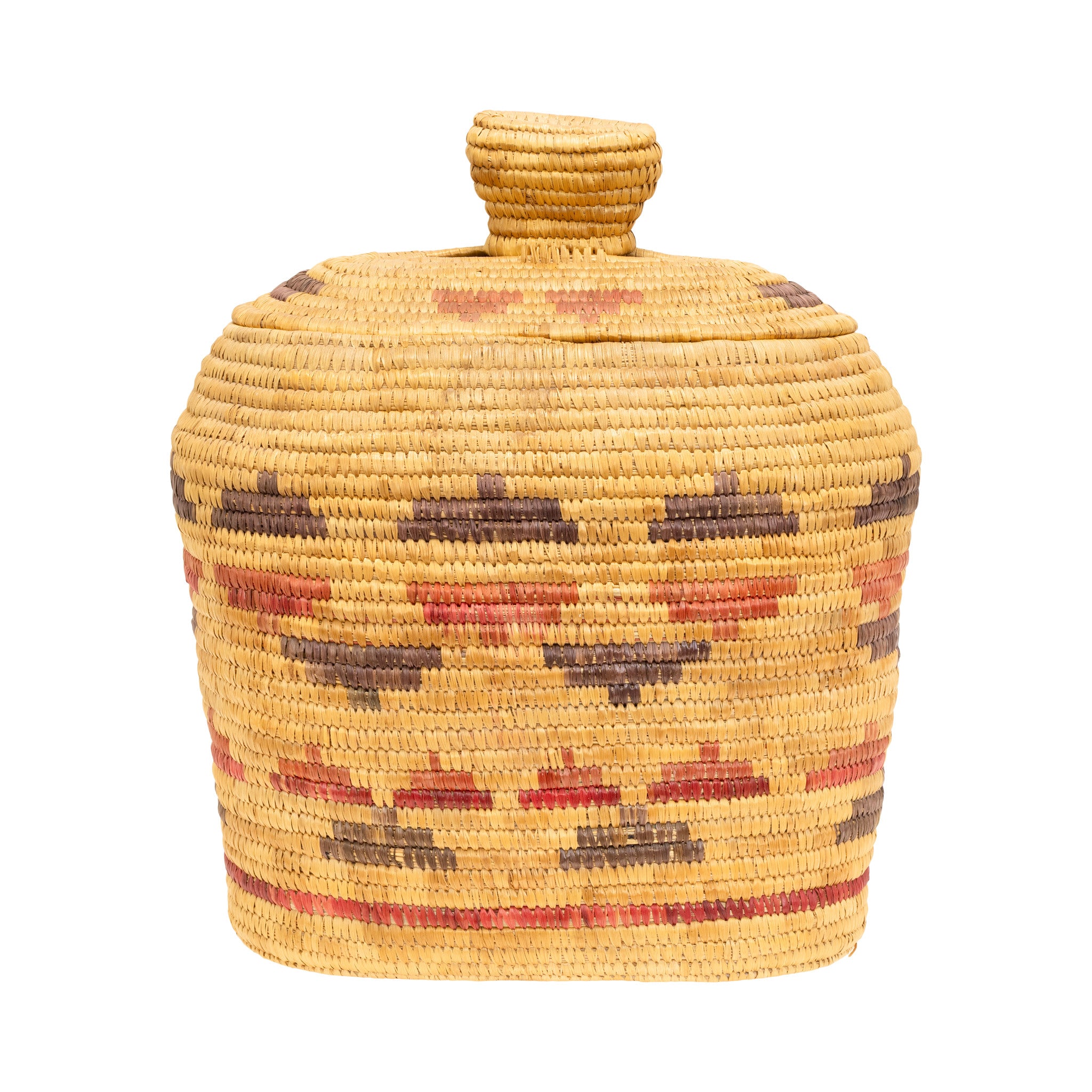 Alaskan Eskimo Basket, Native, Basketry, Vertical