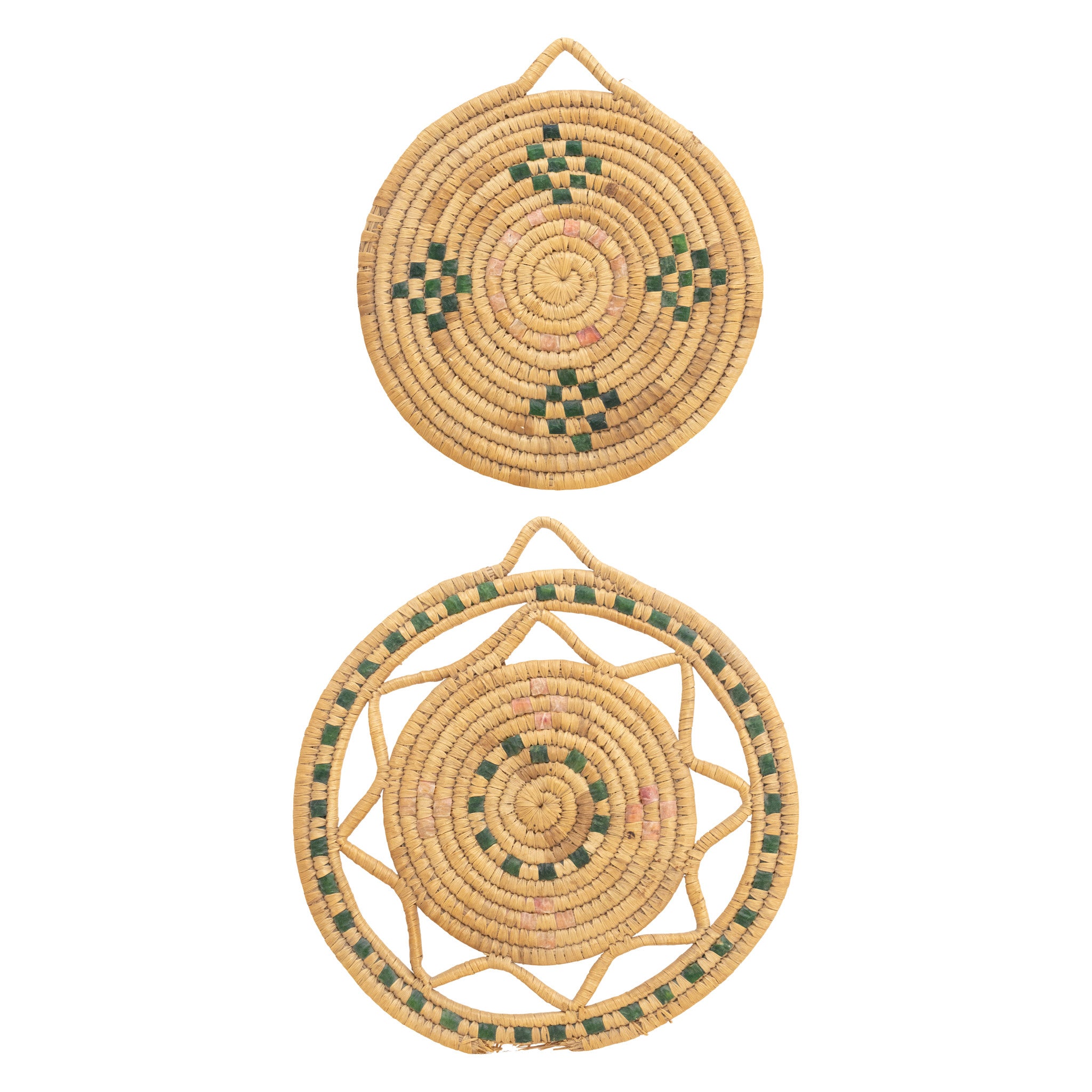 Alaskan Eskimo Coasters, Native, Basketry, Plate