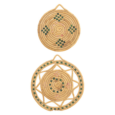 Alaskan Eskimo Coasters, Native, Basketry, Plate