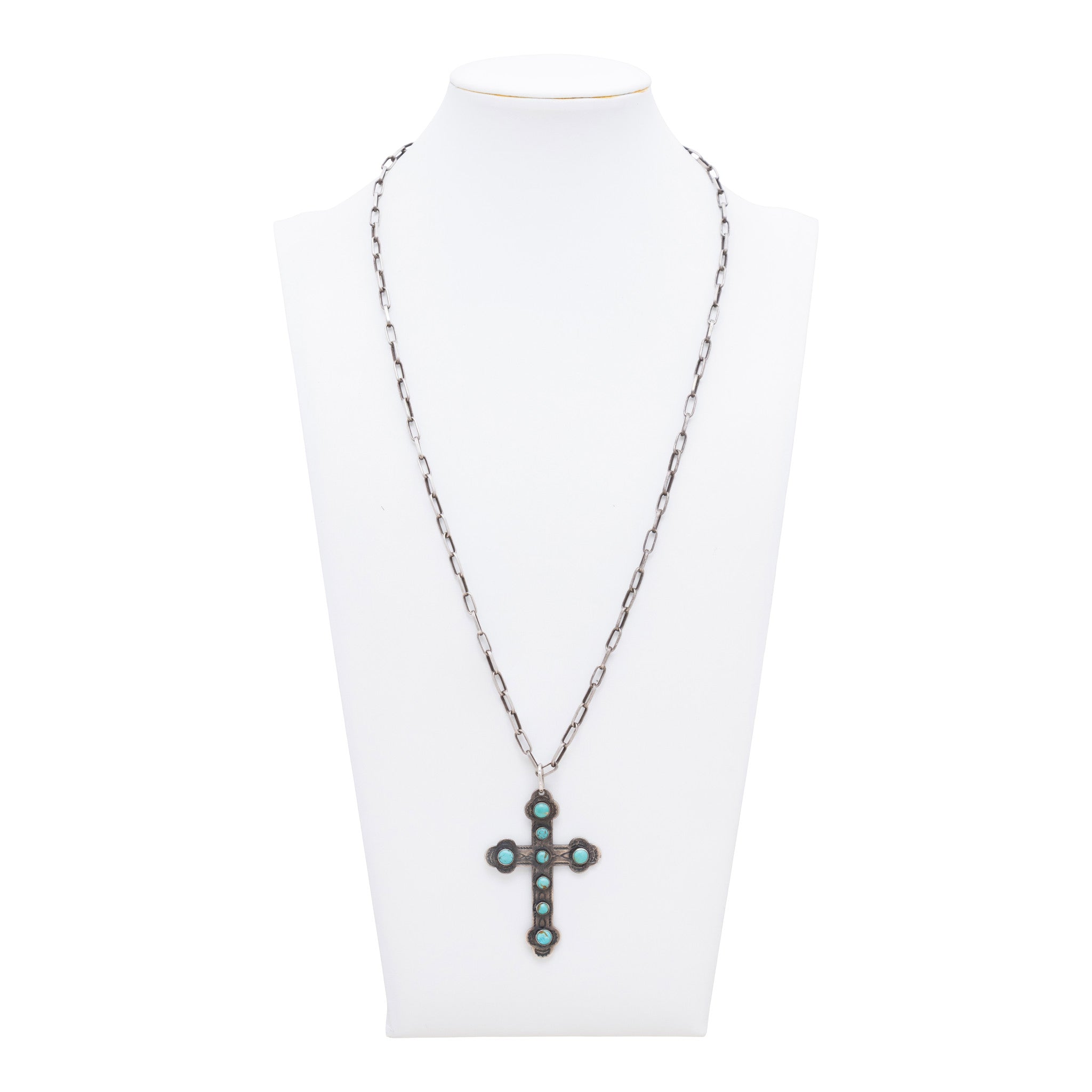 Navajo Turquoise Cross Necklace