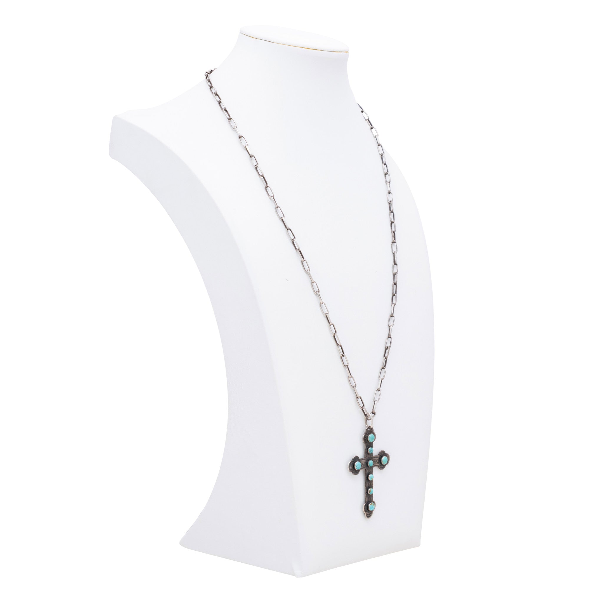 Navajo Turquoise Cross Necklace