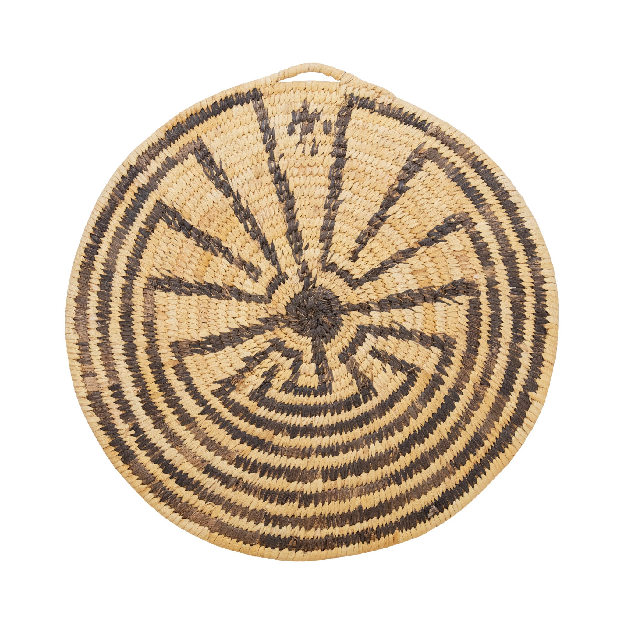 Papago Man in Maze Basketry Plaque