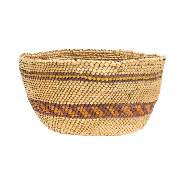 Makah Basketry Bowl, Native, Basketry, Vertical