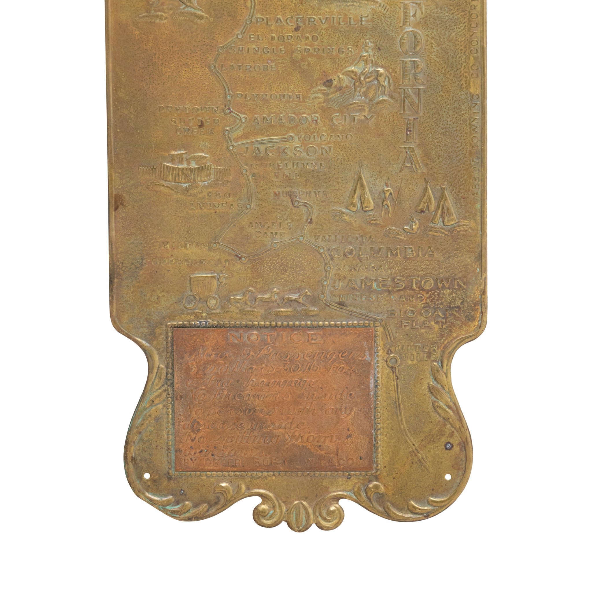 Wells Fargo Company Brass Door Push