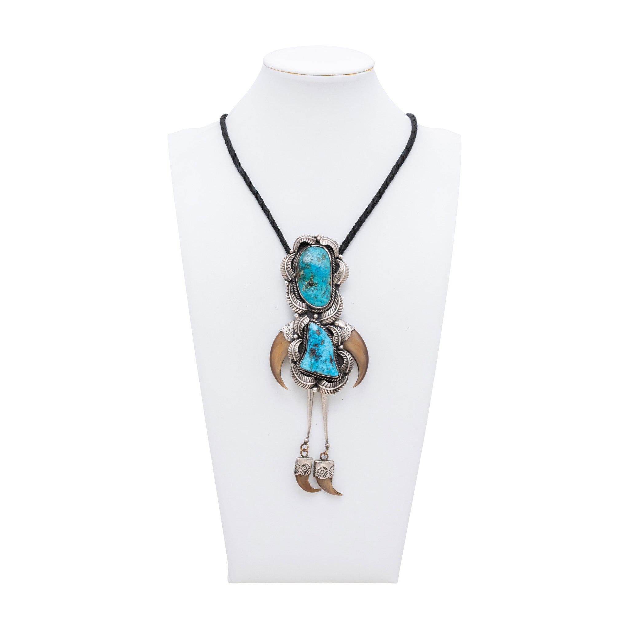 Tanner Camarona Navajo Turqouise Cougar Claw Bolo