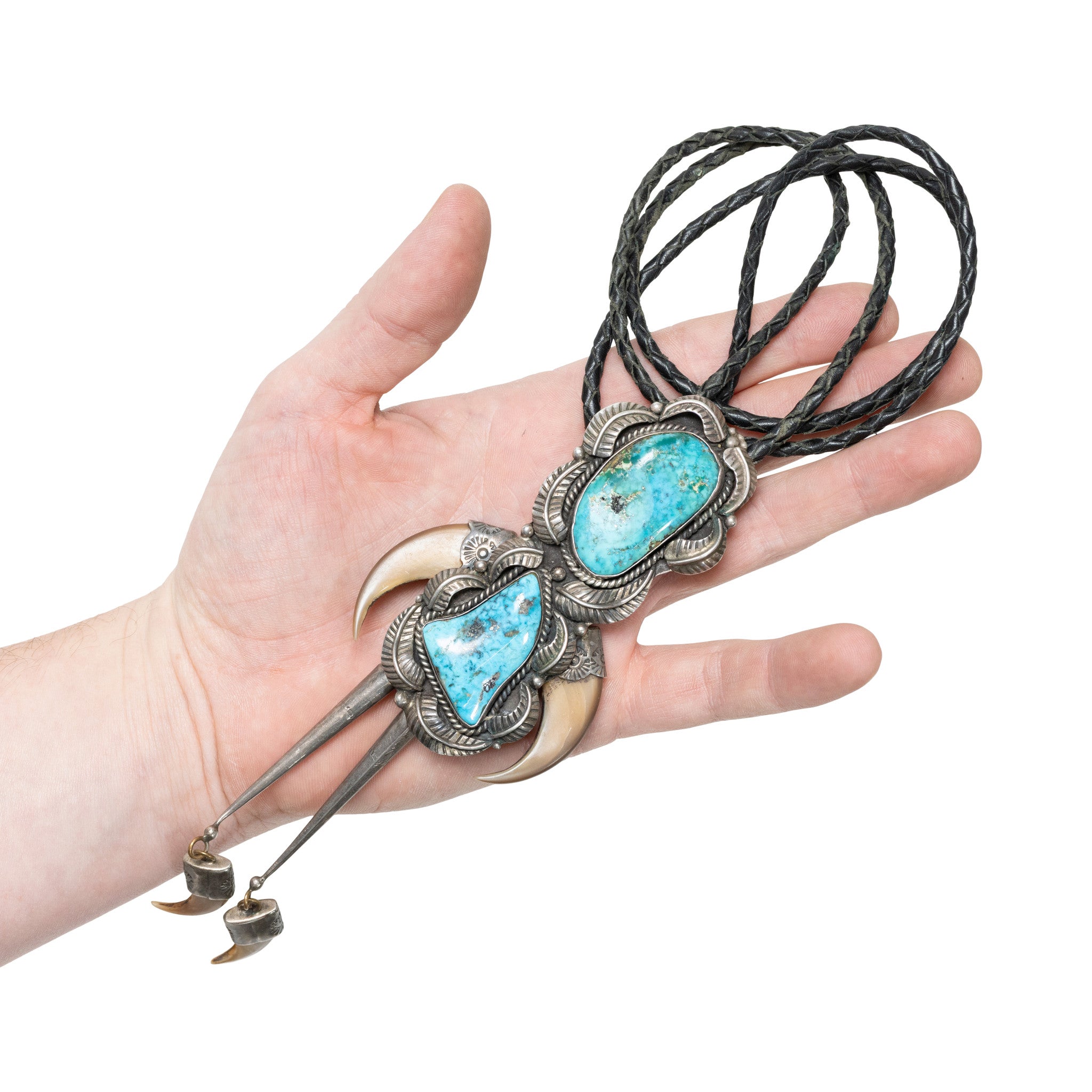 Tanner Camarona Navajo Turqouise Cougar Claw Bolo