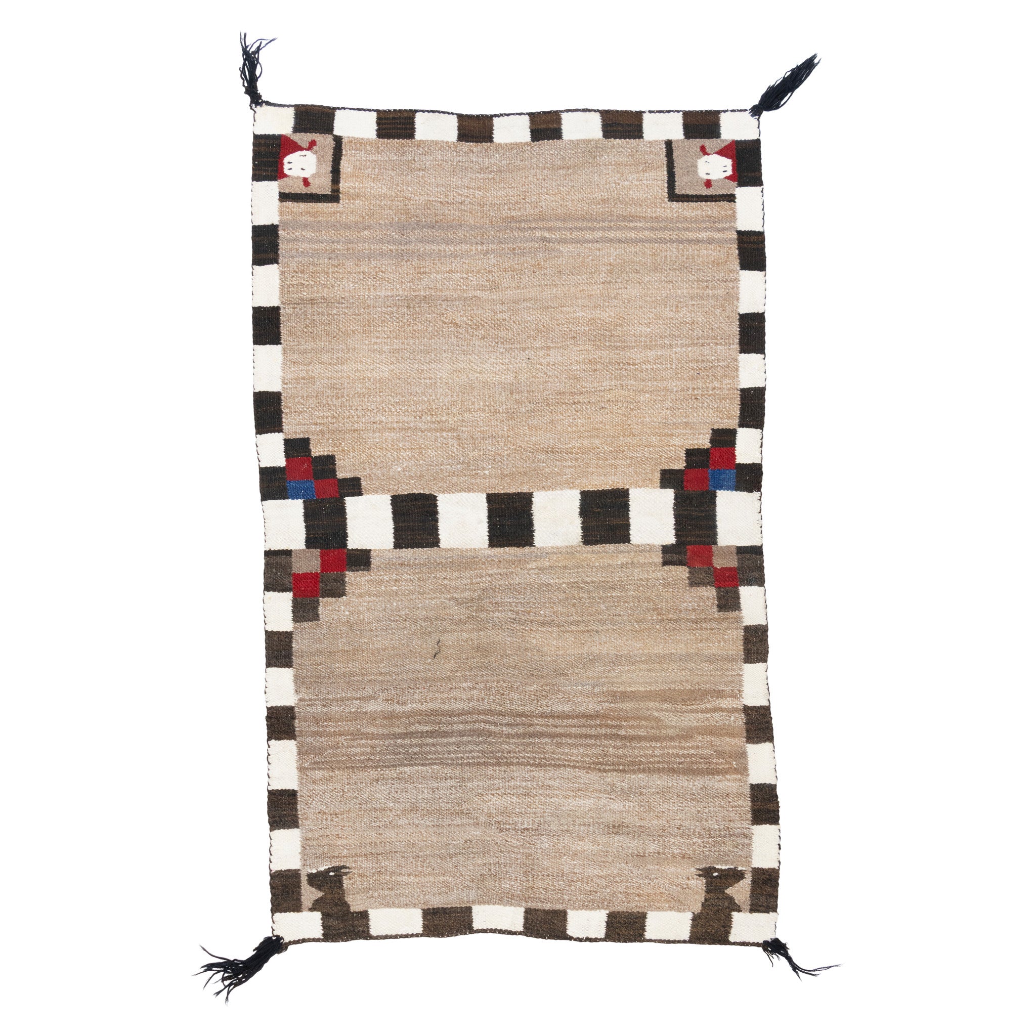 Navajo Pictorial Double Saddle, Native, Weaving, Double Saddle Blanket