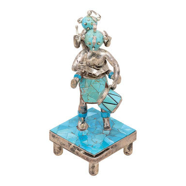 Sterling Silver and Turquoise Mudhead, Jewelry, Display Piece, Southwest