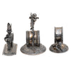 Three Figural Victorian Silverplate Napkin Rings