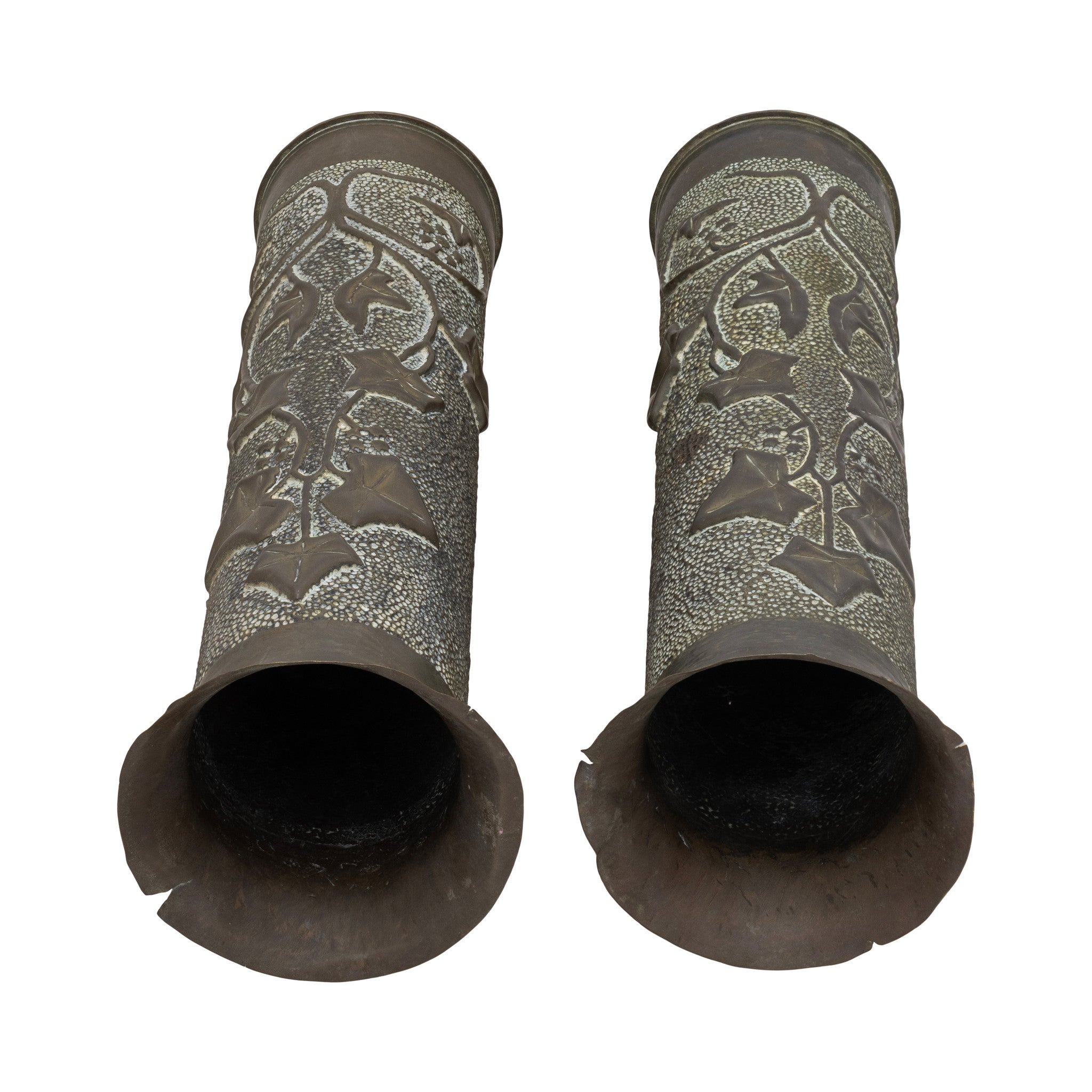 Pair Trench Art Vases