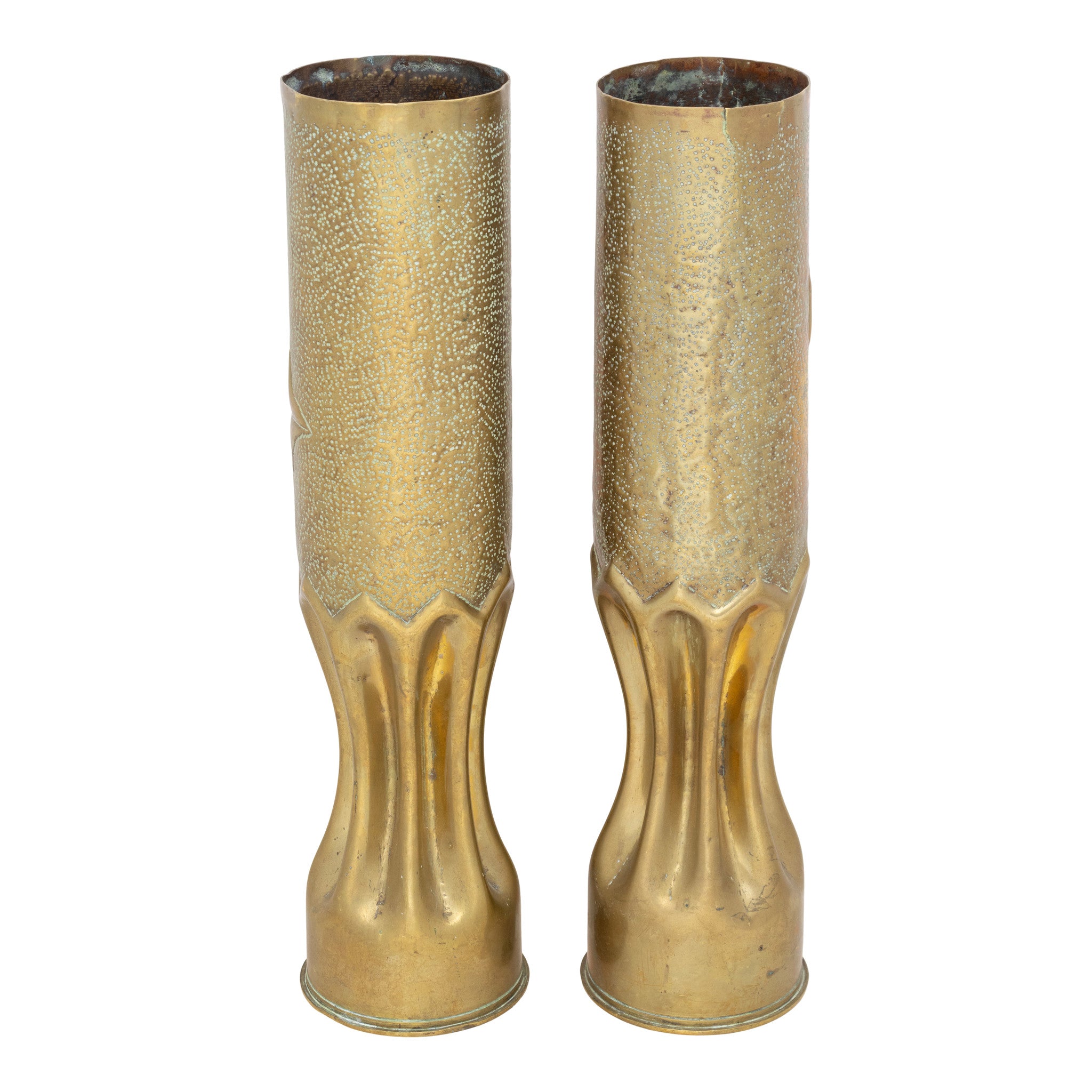 Pair Trench Art Vases
