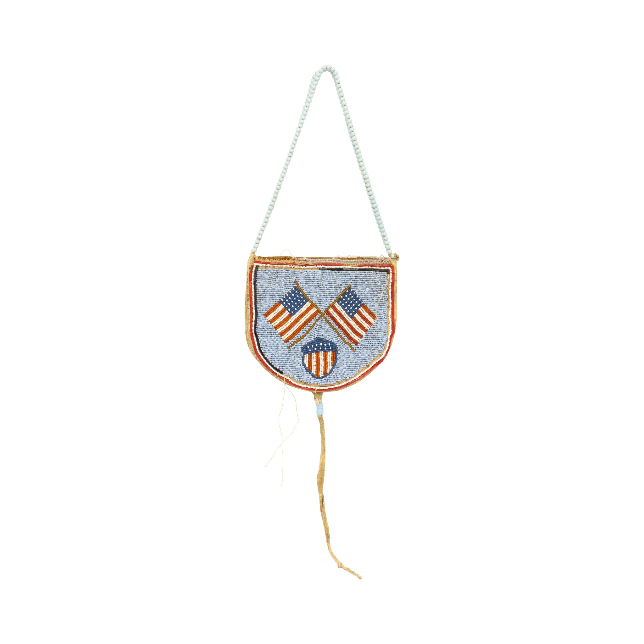 Nez Perce Patriotic Belt Pouch, Native, Bag, Pouch