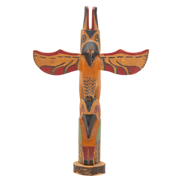 Nuu-Chah-Nulth Model Totem, Native, Carving, Totem Pole