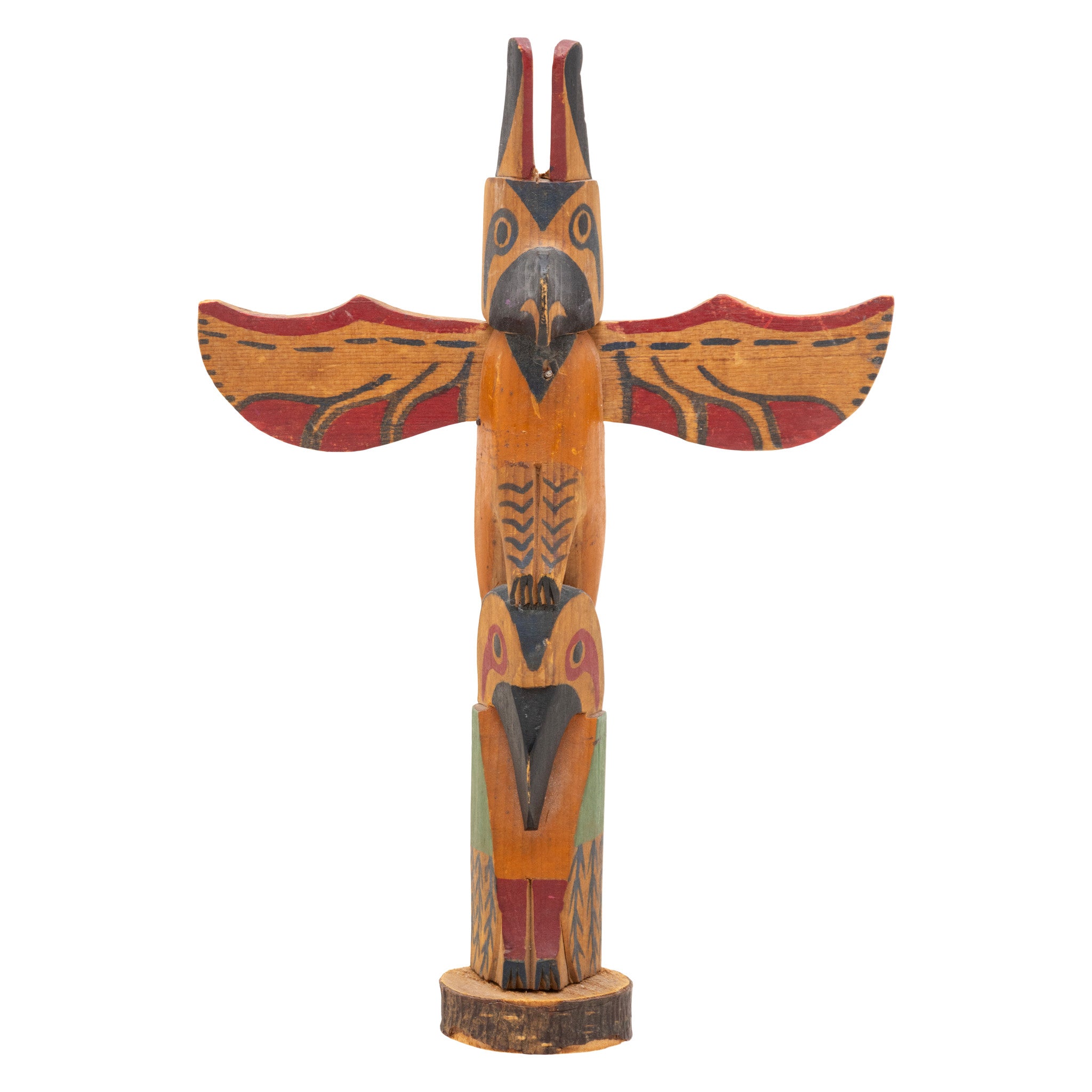 Nuu-Chah-Nulth Model Totem, Native, Carving, Totem Pole