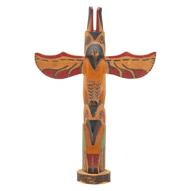 Nuu-Chah-Nulth Model Totem, Native, Carving, Totem Pole