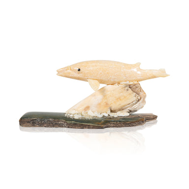 Inupiaq Bering Sea Whale by Brian Kulik, Native, Carving, Ivory