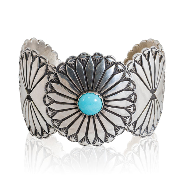 Navajo Sterling Turquoise Bracelet, Jewelry, Bracelet, Native