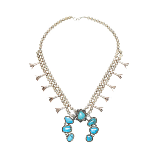 Turquoise and Sterling Silver Squash Blossom, Jewelry, Squash Blossom, Southwest