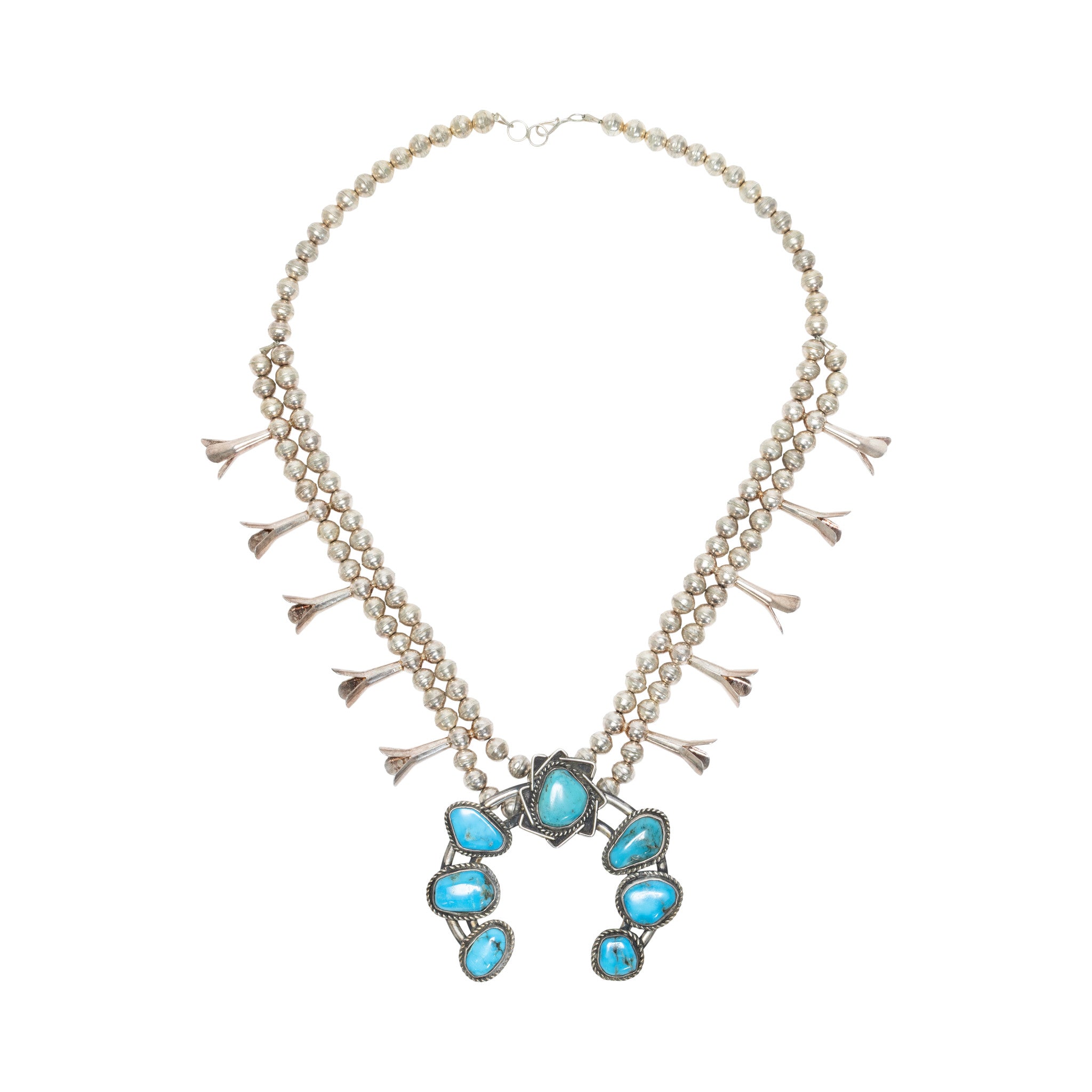 Turquoise and Sterling Silver Squash Blossom, Jewelry, Squash Blossom, Southwest