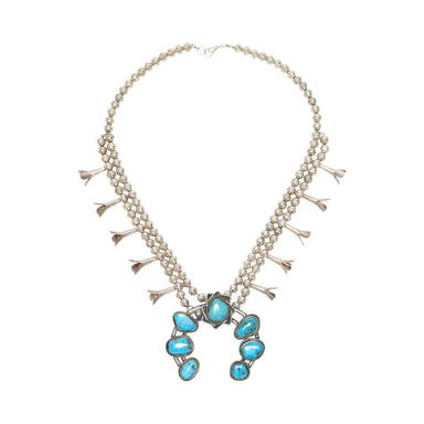 Turquoise and Sterling Silver Squash Blossom, Jewelry, Squash Blossom, Southwest