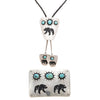 Turquoise and Bear Bolo and Buckle Set, Jewelry, Set, Native