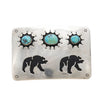 Turquoise and Bear Bolo and Buckle Set