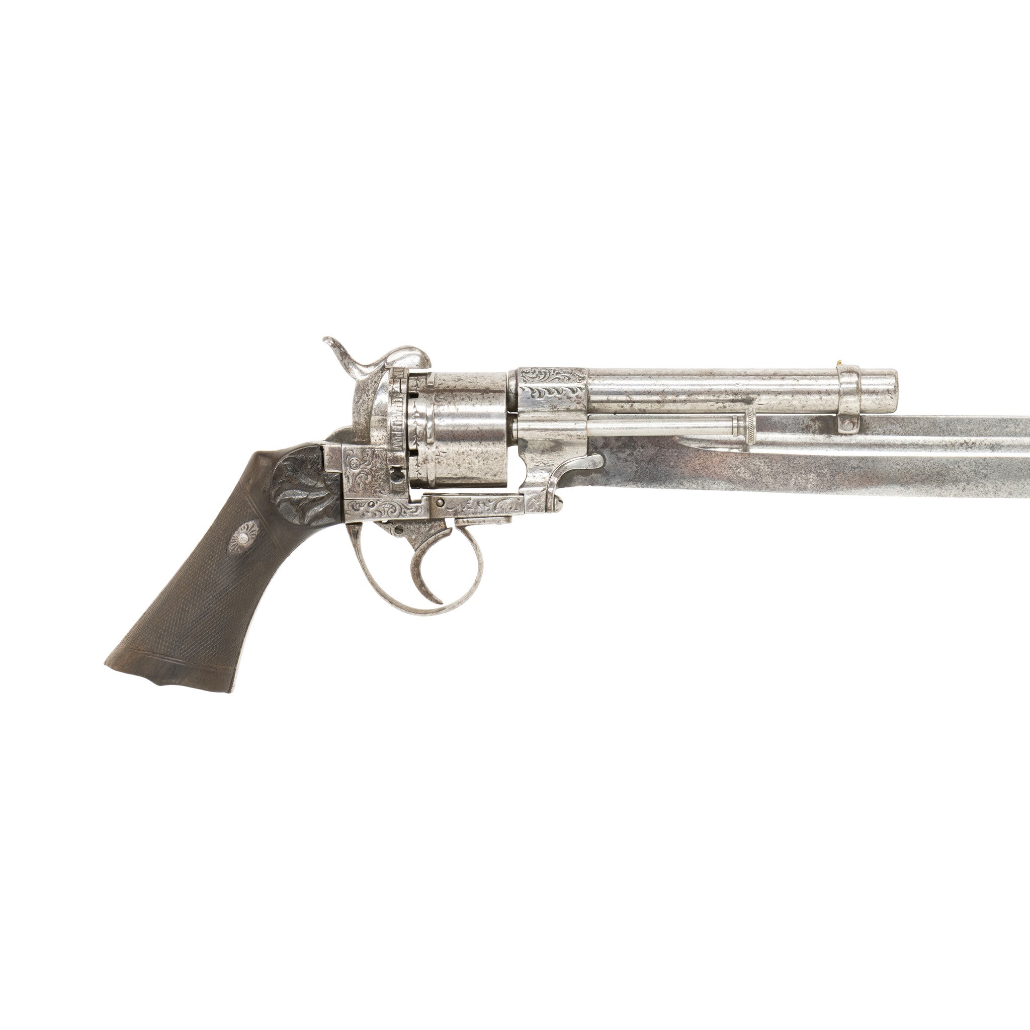 European Double Action Pinfire Sword Revolver
