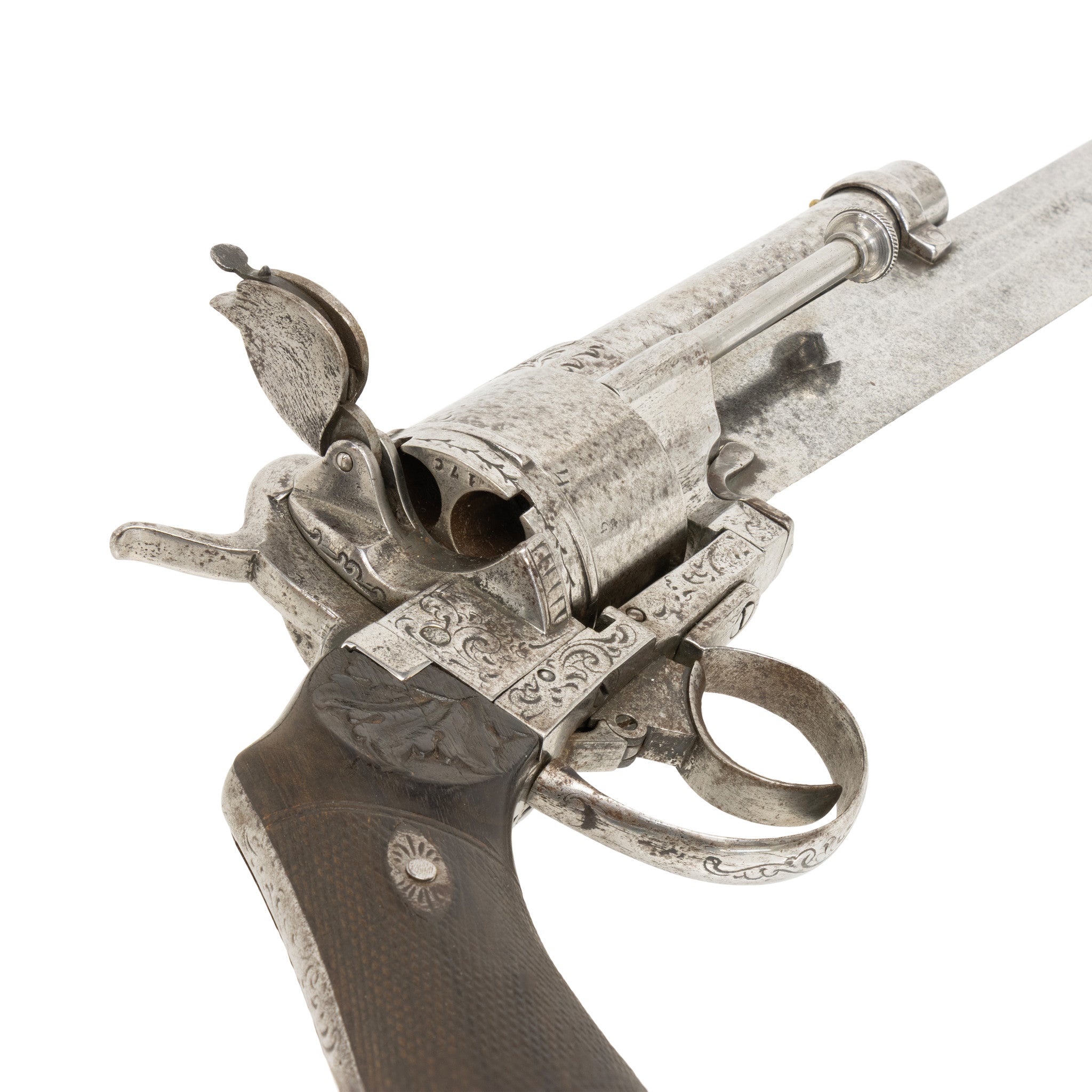 European Double Action Pinfire Sword Revolver