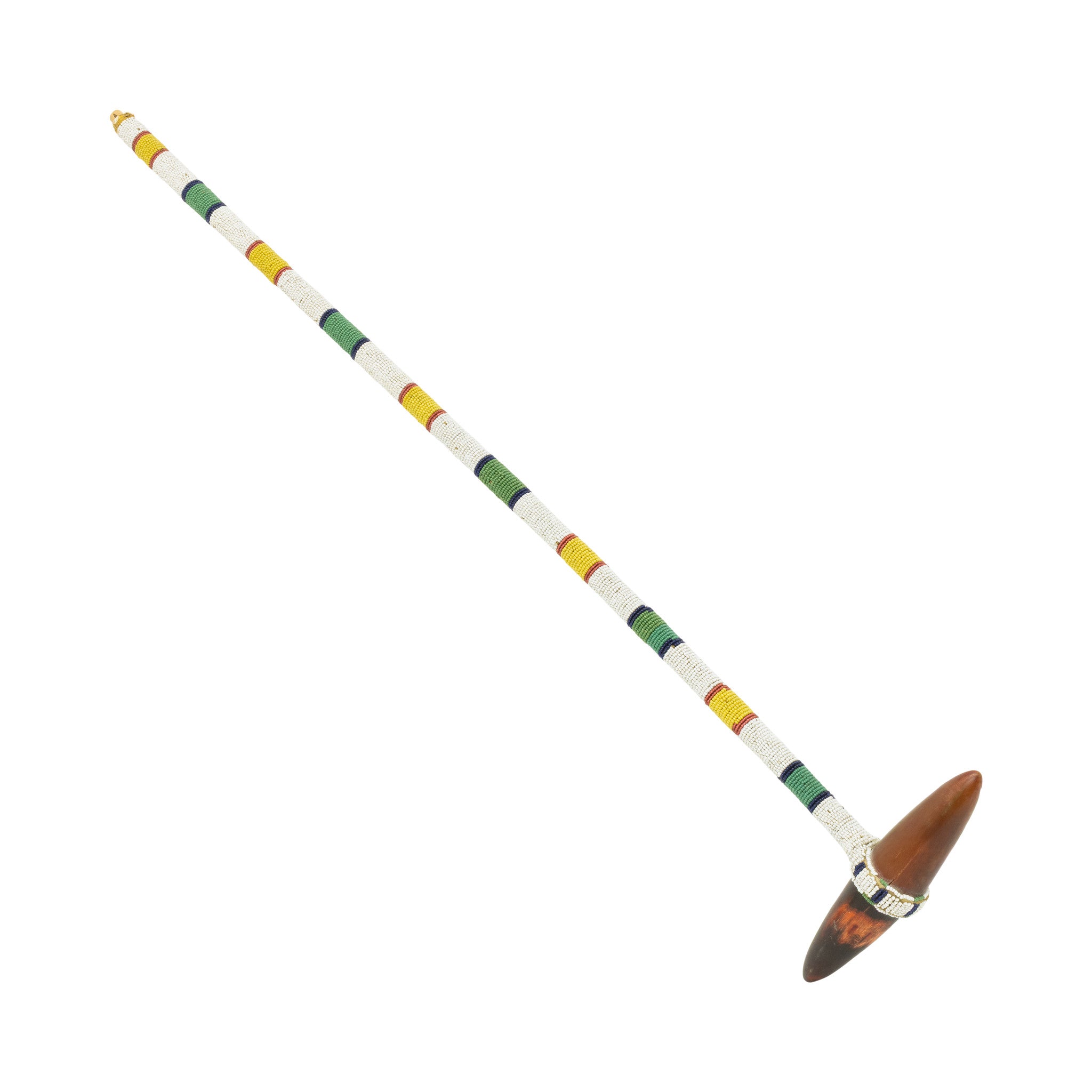 Northern Plains Beaded Skull Cracker, Native, Weapon, Club