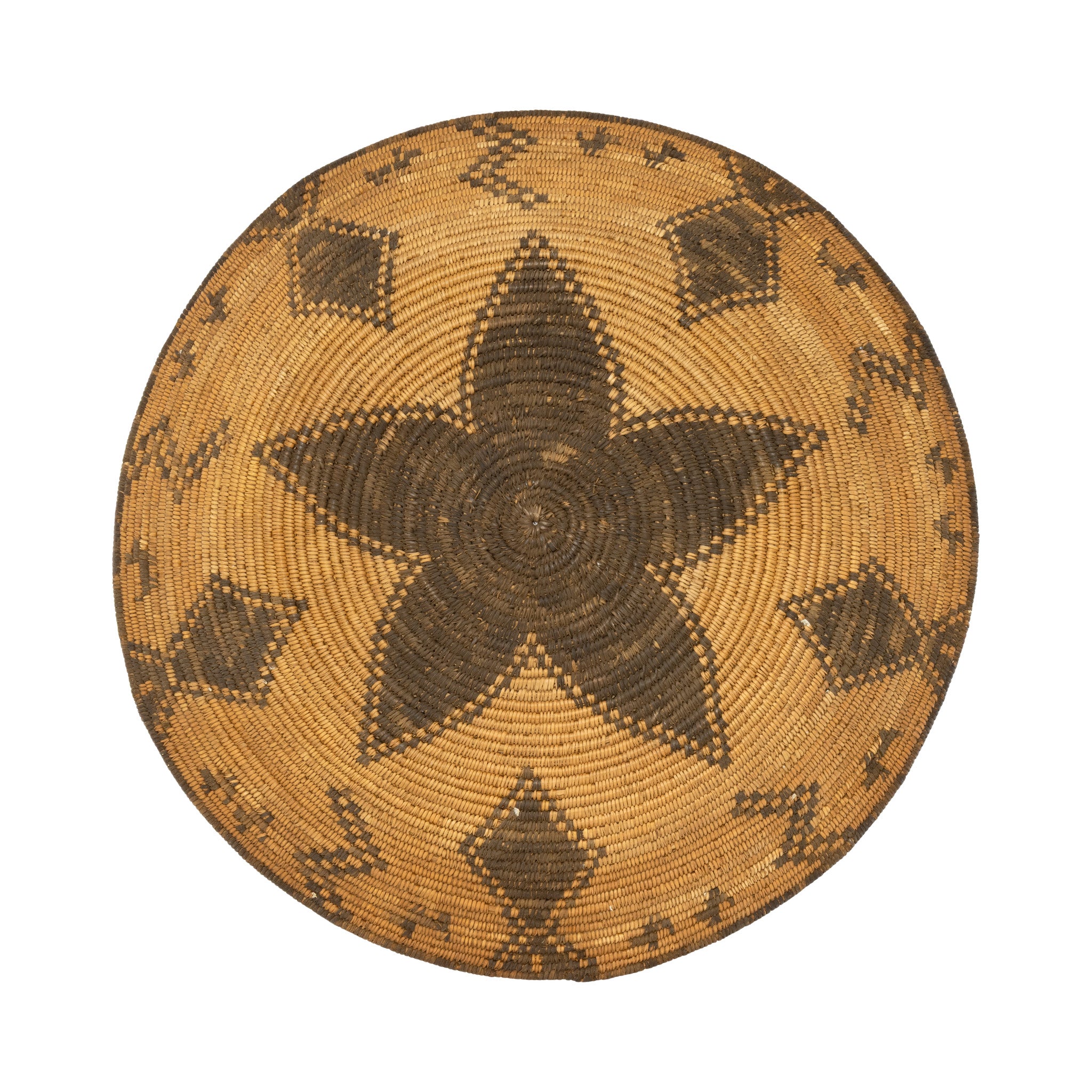 Pictorial Apache Basket with Dog Figures