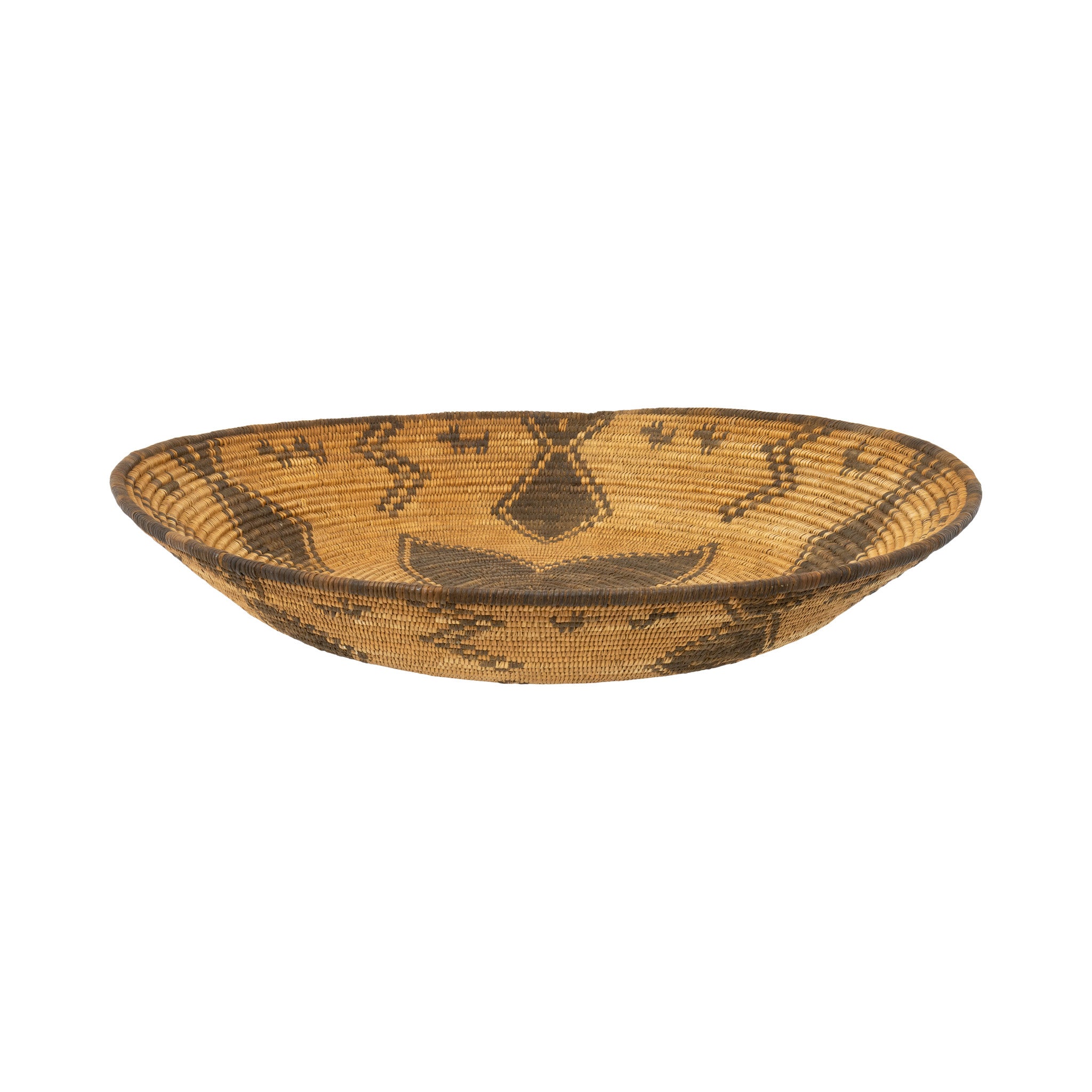 Pictorial Apache Basket with Dog Figures