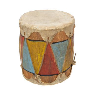 Pueblo Painted Drum, Native, Music Instrument, Drum