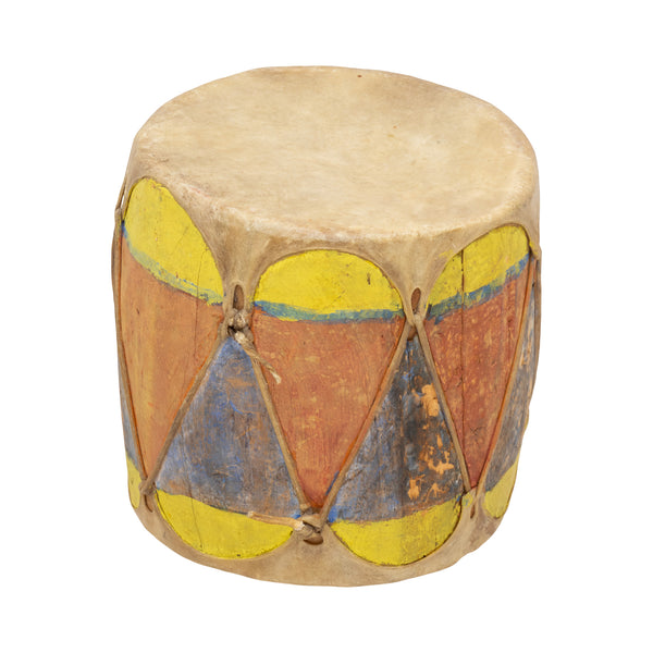 Pueblo Painted Drum, Native, Music Instrument, Drum