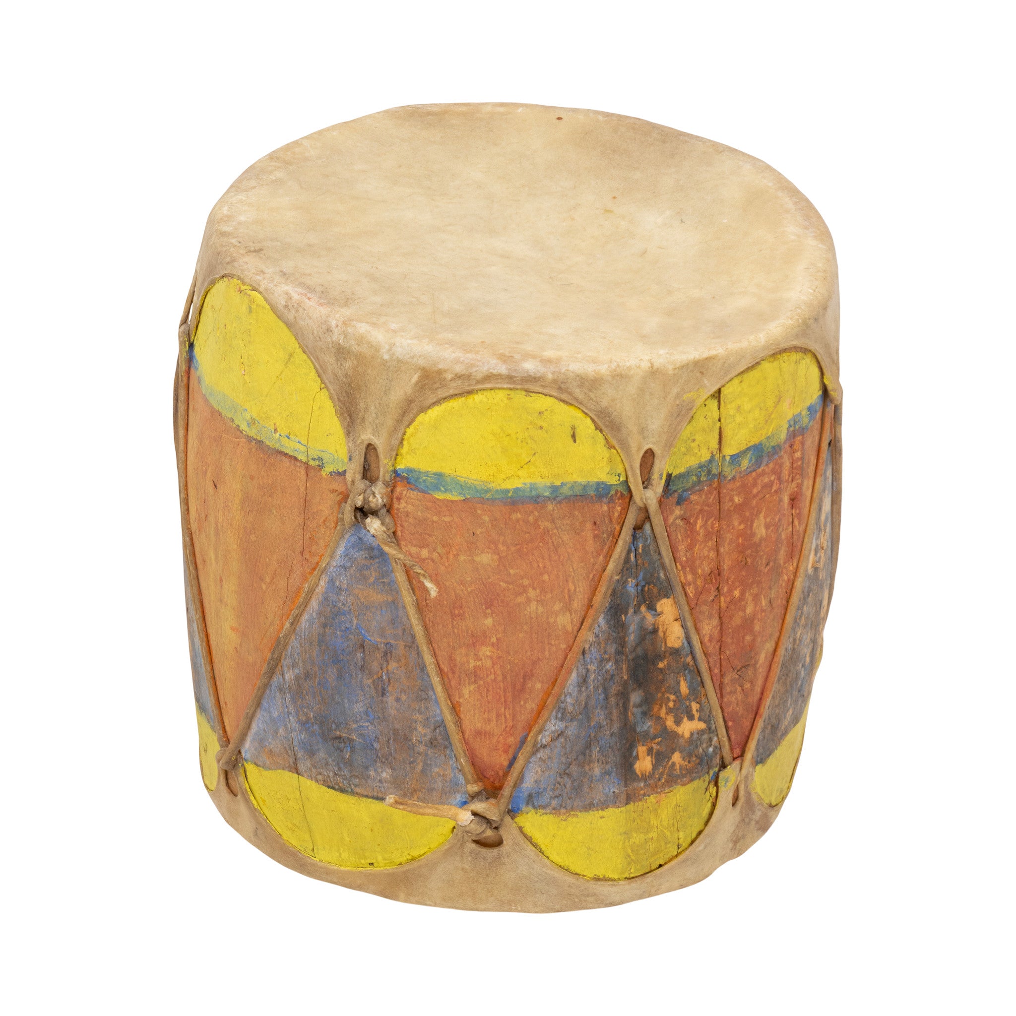 Pueblo Painted Drum, Native, Music Instrument, Drum