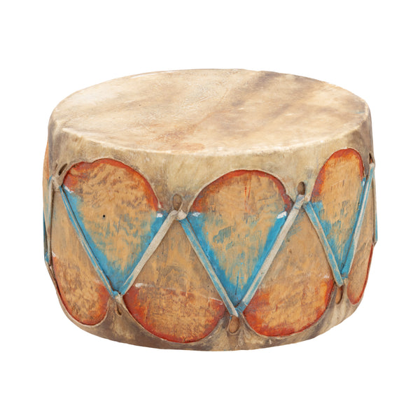 Pueblo Painted Drum, Native, Music Instrument, Drum