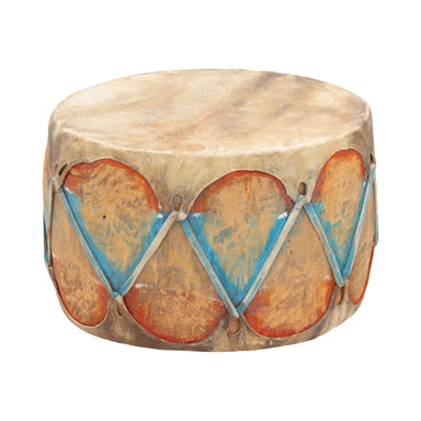 Pueblo Painted Drum, Native, Music Instrument, Drum
