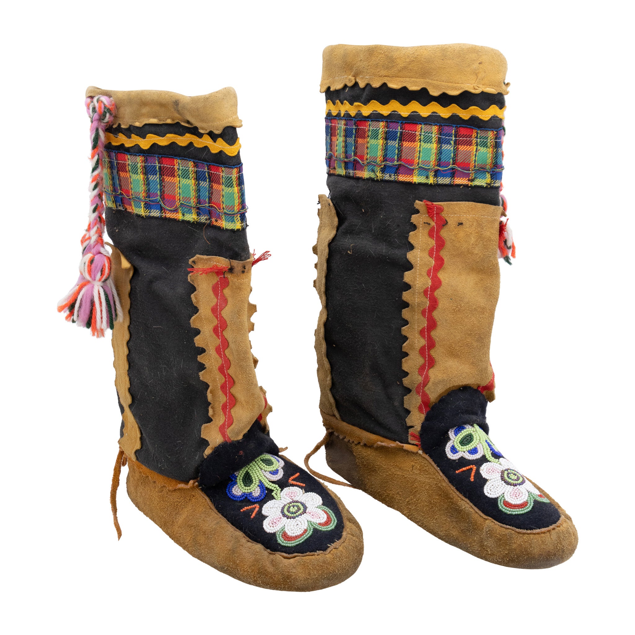 Cree High Top Boots, Native, Garment, Moccasins