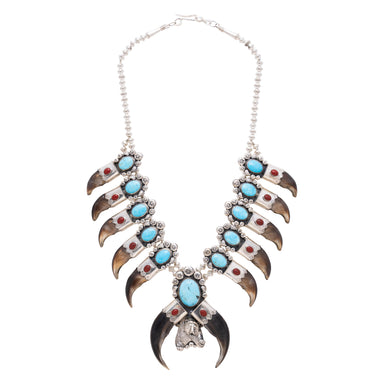 Navajo Bear Claw Squash Blossom, Jewelry, Squash Blossom, Native