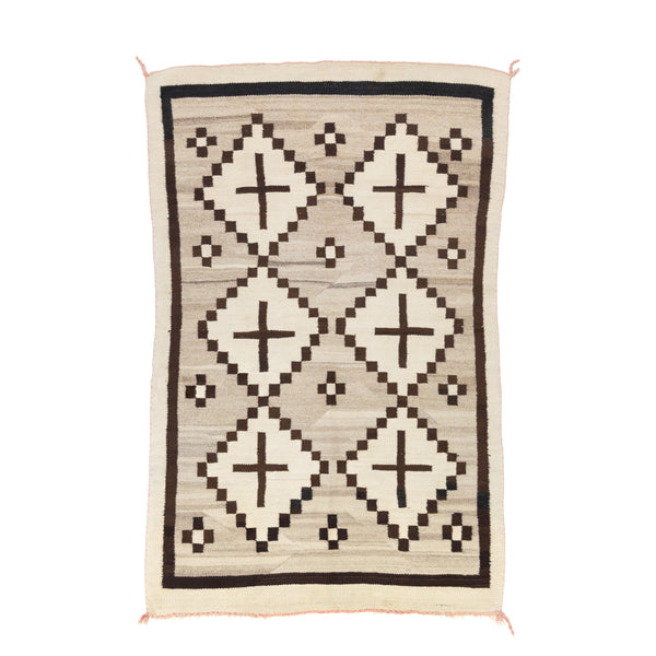 Natural Navajo Crystal Wearing Blanket, Native, Weaving, Blanket